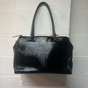 Kate Spade Shiny Black Tote Bag